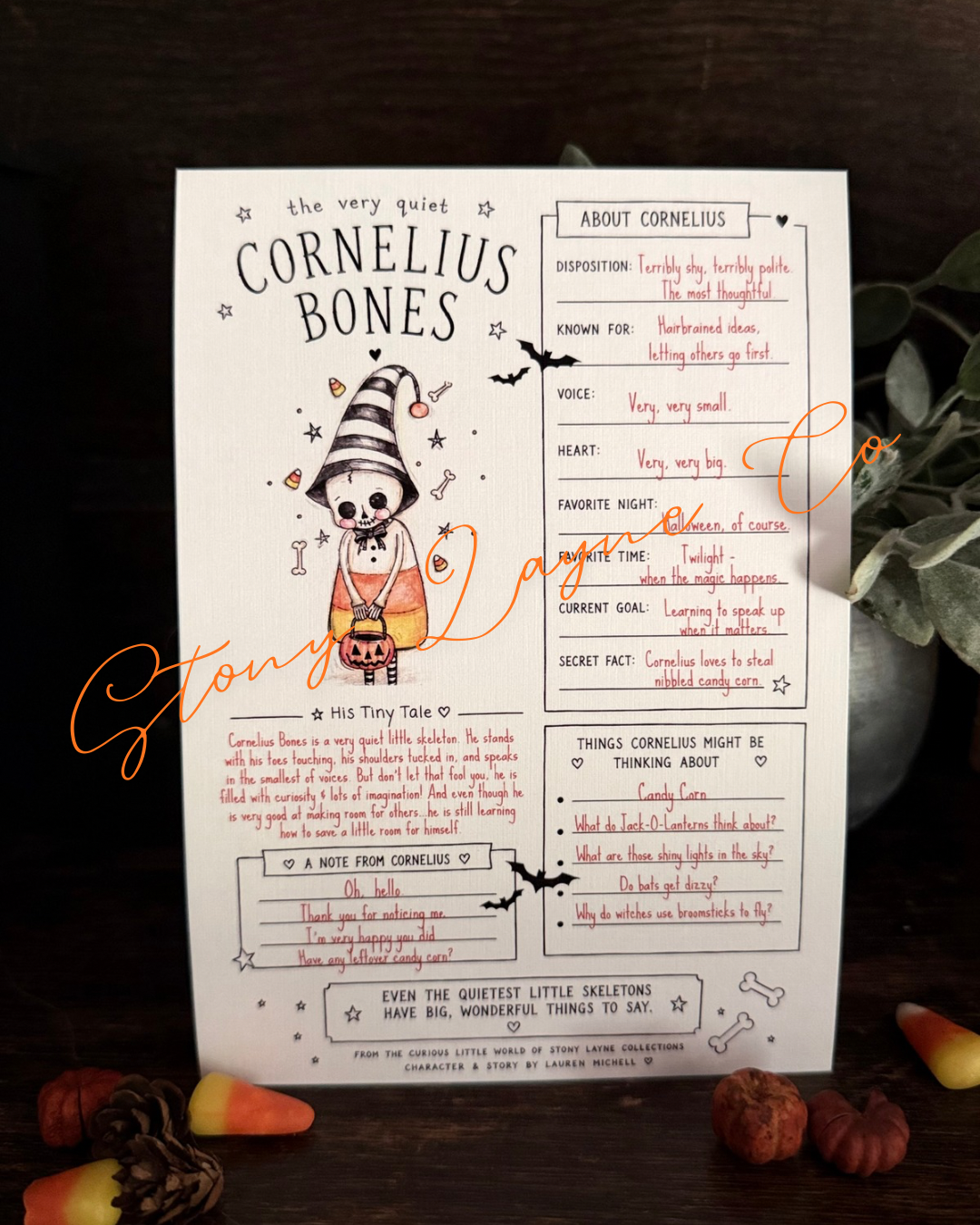 5x7 Cornelius Bones Tiny Tale Art Print
